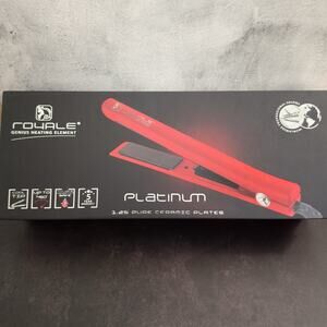 ROYALE-PLATINUM Genius Flat Iron RED SCARLET - New In Box